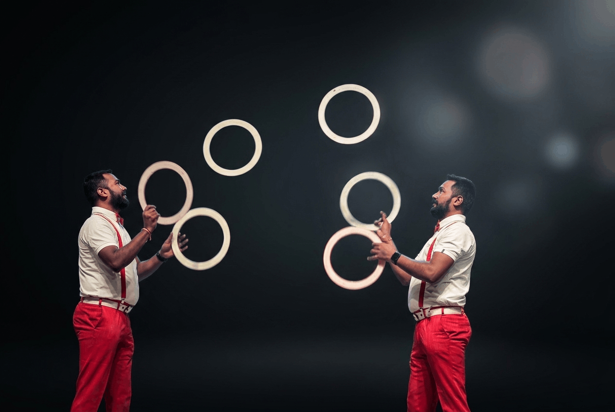Twin Jugglers performance photograph 13