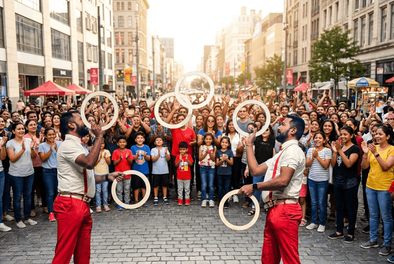 Twin Jugglers performance photograph 30