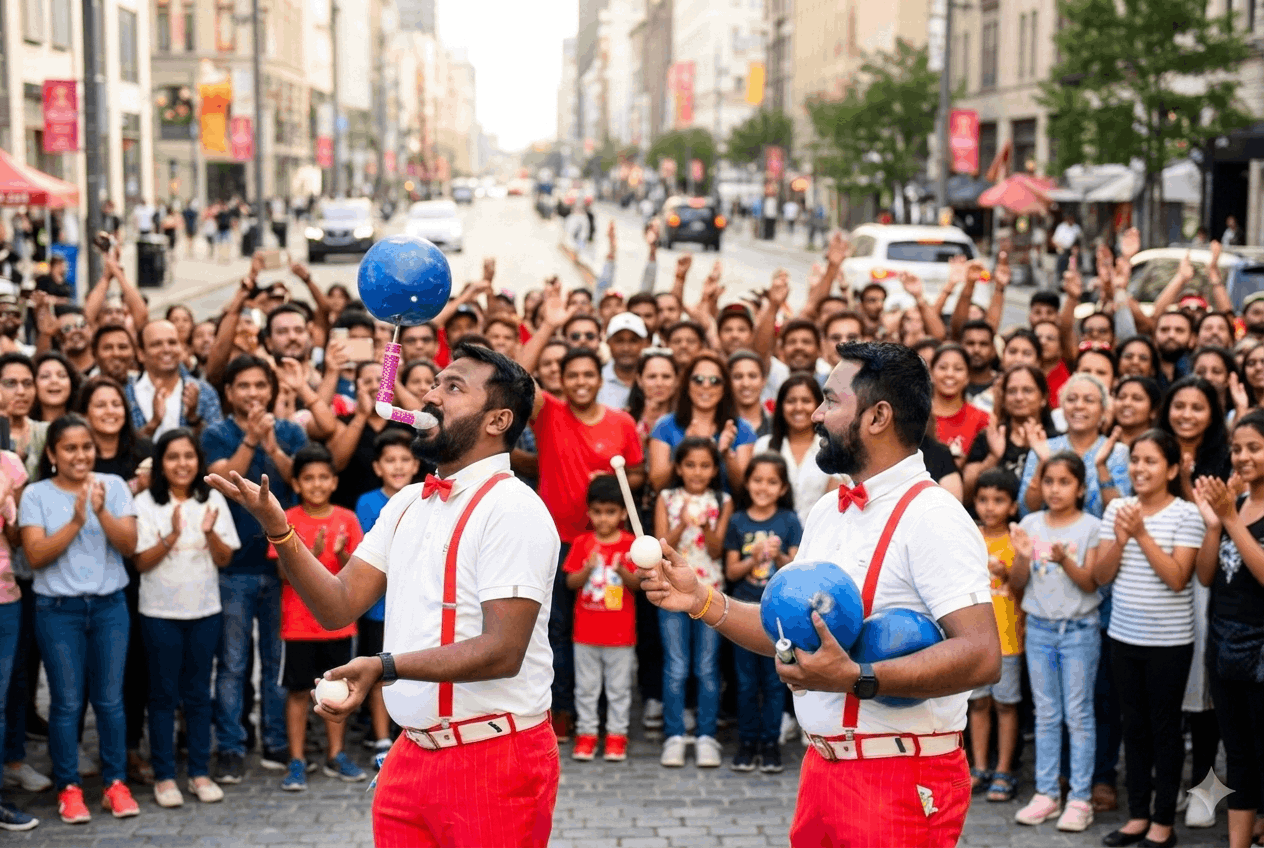 Twin Jugglers performance photograph 31