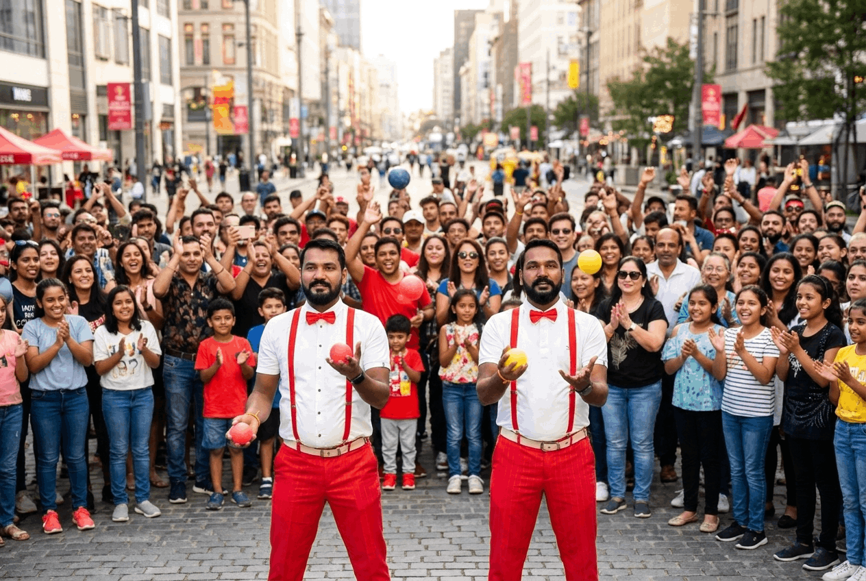 Twin Jugglers performance photograph 35