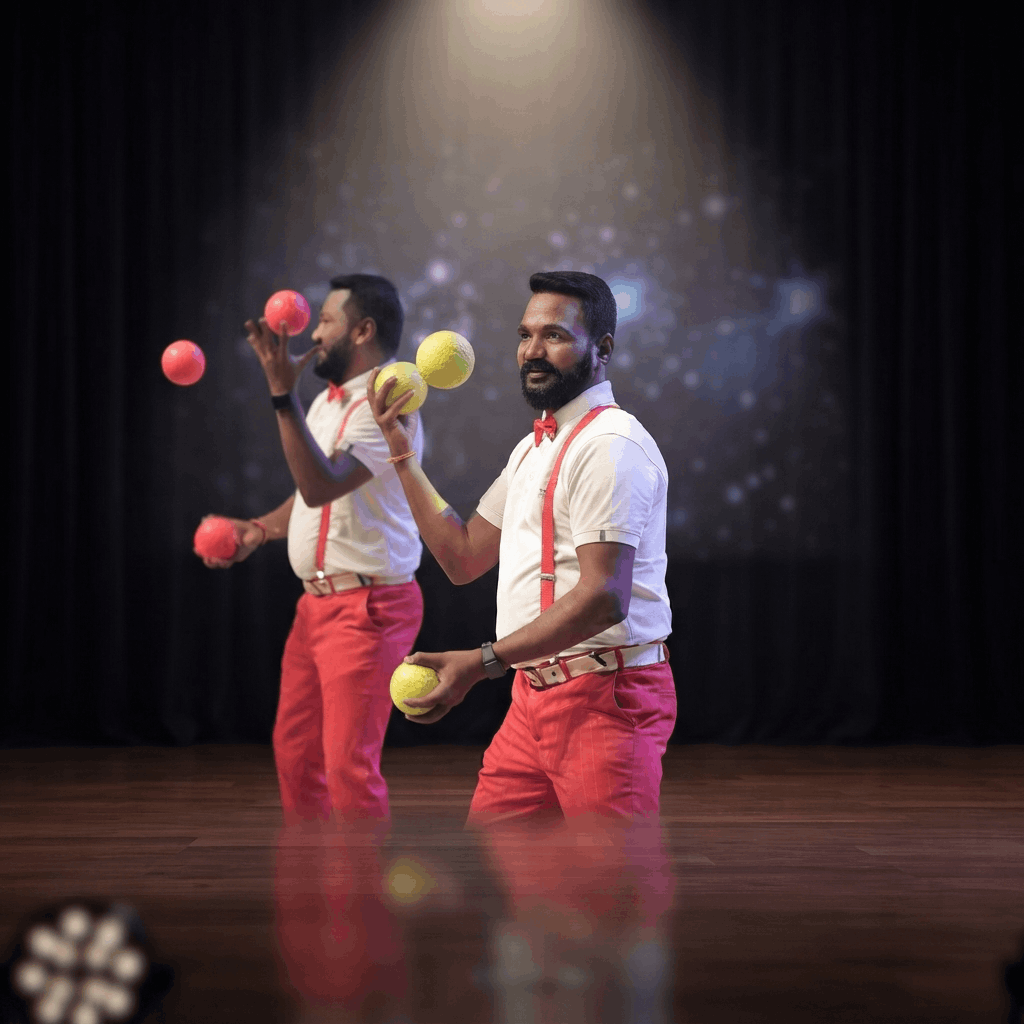 Twin Jugglers performance photograph 38